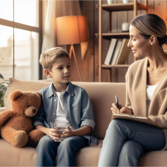 Ребенок на приеме психолога